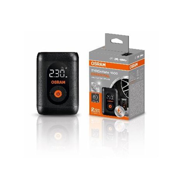 Inflador de neumáticos con luz portátil TYREinflate 1600 ESSENTIAL, digital USB‑C