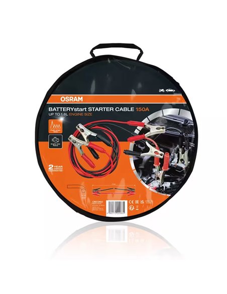 Cables de arranque BATTERYstart STARTERcable 150A, 2,5m, 6V/12V