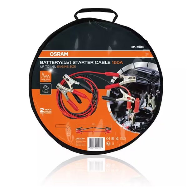 Cables de arranque BATTERYstart STARTERcable 150A, 2,5m, 6V/12V
