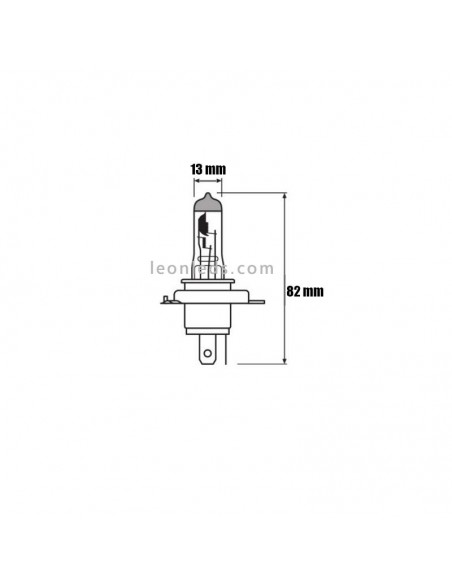 Bombilla H4 Faro Principal para vehículos de 12V +60% Osram - 1 Unidad al mejor precio | LeonLeds Iluminación