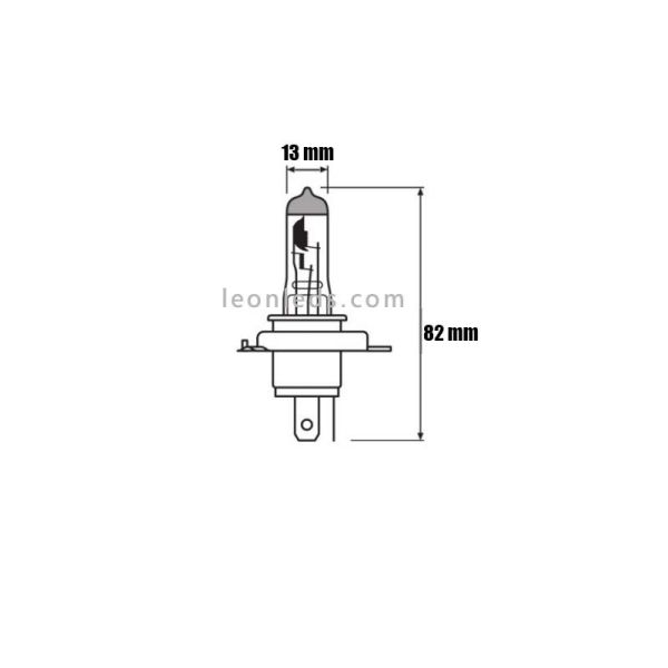 Bombilla H4 Faro Principal para vehículos de 12V +60% Osram - 1 Unidad al mejor precio | LeonLeds Iluminación