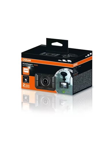 Câmera de painel Roadsight 1500, 1080p, 110°, sensor G, tela de 2"