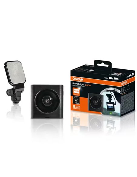 Câmera de painel Roadsight 2500 1080p HDR avançada, ângulo amplo de 140°, sensor G, microfone e alto-falante, 2"