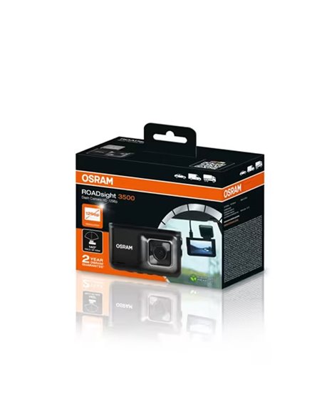 Cámara para salpicadero superior Dash cam ROADsight 3500 1296p, gran angular 140°, sensor G, micro y altavoz, 3"