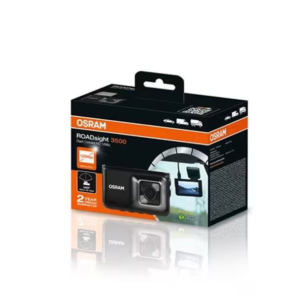 Cámara para salpicadero superior Dash cam ROADsight 3500 1296p, gran angular 140°, sensor G, micro y altavoz, 3"