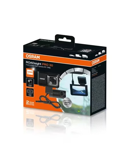 Camara de salpicadero gama alta y cámara trasera Dash cam ROADsight PRO 30, 1296p 140°, GPS y velocidad, sensor G, micro y altav