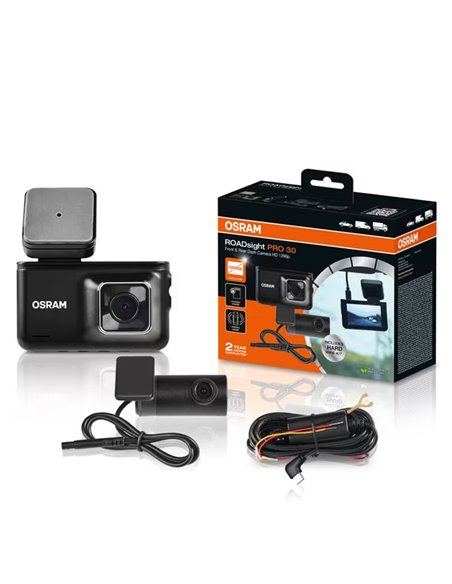 Camara de salpicadero gama alta y cámara trasera Dash cam ROADsight PRO 30, 1296p 140°, GPS y velocidad, sensor G, micro y altav