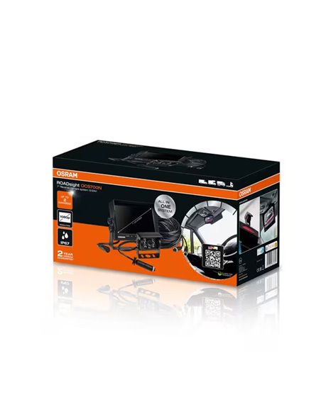 Kit complet avec caméra de recul filaire + moniteur 7" AHD, ROADsight OCS700N, 1080p, 120º, 12/24V