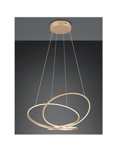 Grand plafonnier LED DARVIN, 52 W, 6 700 lm, variateur DIP Switch, 2 300 + 3 000 + 4 000 K, IP20, doré 2