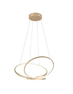 Grand plafonnier LED DARVIN, 52 W, 6 700 lm, variateur DIP Switch, 2 300 + 3 000 + 4 000 K, IP20, doré