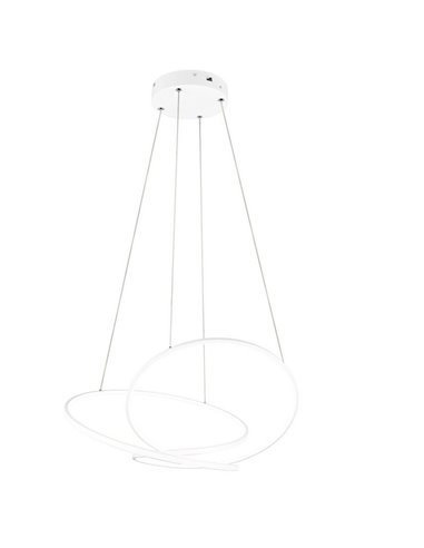 Suspension LED DARVIN 52 W 6 700 lm, grande largeur 84 cm, intensité variable, interrupteur DIP IP20, blanc