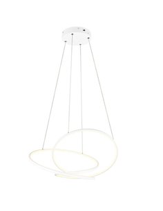 Suspension LED DARVIN 52 W 6 700 lm, grande largeur 84 cm, intensité variable, interrupteur DIP IP20, blanc