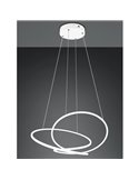 Suspension LED DARVIN 52 W 6 700 lm, grande largeur 84 cm, intensité variable, interrupteur DIP IP20, blanc