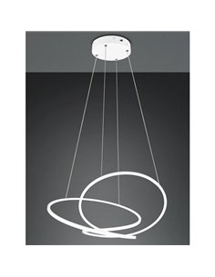 Suspension LED DARVIN 52 W 6 700 lm, grande largeur 84 cm, intensité variable, interrupteur DIP IP20, blanc 2