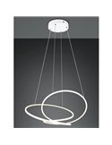 Suspension LED DARVIN 52 W 6 700 lm, grande largeur 84 cm, intensité variable, interrupteur DIP IP20, blanc