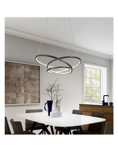 Grand plafonnier LED DARVIN 52 W 6 700 lm, variateur DIP Switch 2 300 + 3 000 + 4 000 K IP20 Noir 2