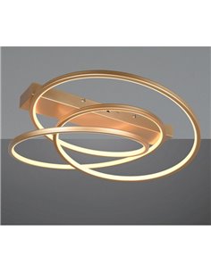 Plafón de techo aros LED DARVIN 34W 4500lm, regulable DIP SWITCH 2300+3000+4000K IP20 Dorado 2