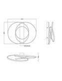 Plafón de techo LED DARVIN 34W 4500lm, regulable DIP SWITCH 2300+3000+4000K IP20 Blanco