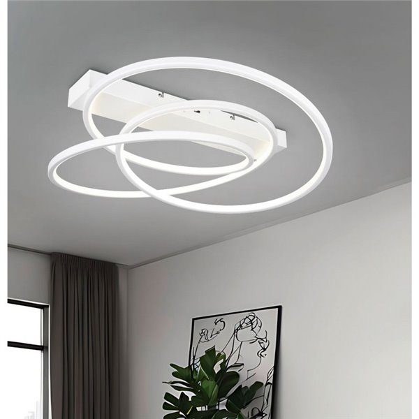 Luminária de teto LED DARVIN 34W 4500lm, DIP SWITCH regulável 2300+3000+4000K IP20 Branco