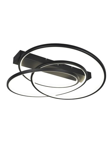 Plafón de techo LED DARVIN 34W 4500lm, regulable DIP SWITCH 2300+3000+4000K IP20 Negro
