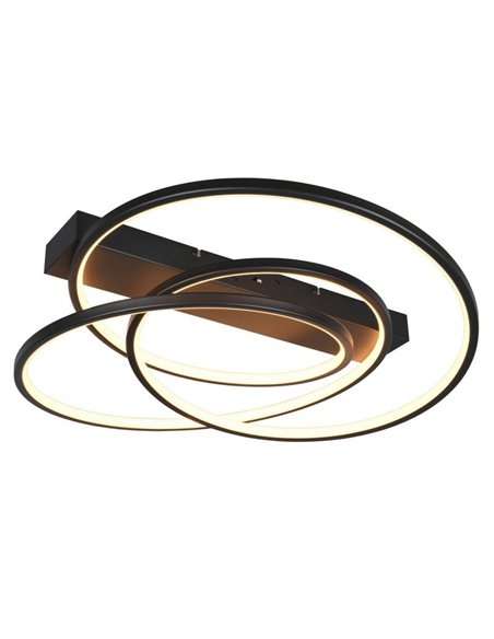 Plafón de techo LED DARVIN 34W 4500lm, regulable DIP SWITCH 2300+3000+4000K IP20 Negro