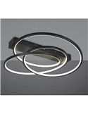 Plafón de techo LED DARVIN 34W 4500lm, regulable DIP SWITCH 2300+3000+4000K IP20 Negro