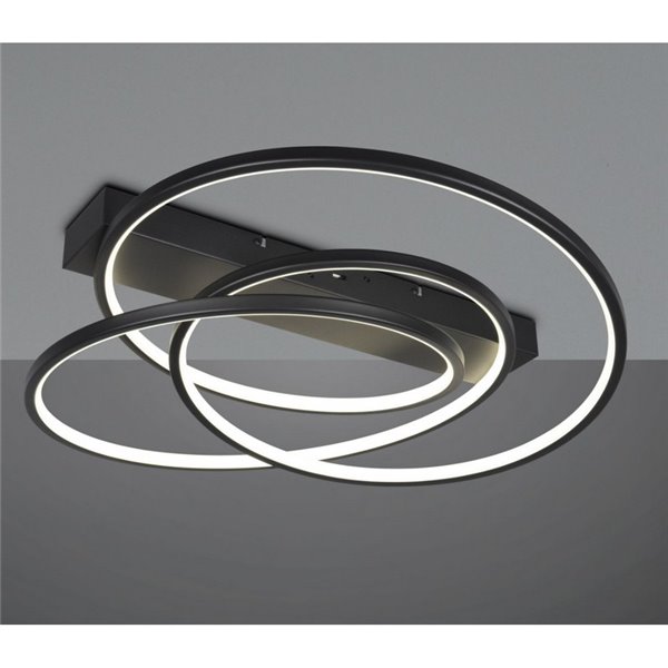 Plafón de techo LED DARVIN 34W 4500lm, regulable DIP SWITCH 2300+3000+4000K IP20 Negro