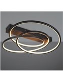 Plafón de techo LED DARVIN 34W 4500lm, regulable DIP SWITCH 2300+3000+4000K IP20 Negro