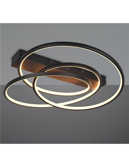 Plafón de techo LED DARVIN 34W 4500lm, regulable DIP SWITCH 2300+3000+4000K IP20 Negro