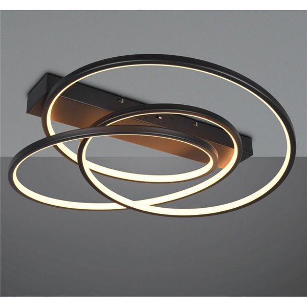 Plafón de techo LED DARVIN 34W 4500lm, regulable DIP SWITCH 2300+3000+4000K IP20 Negro