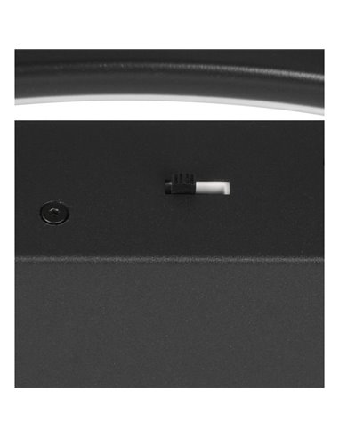 Plafonnier LED DARVIN 34 W 4 500 lm, variateur DIP Switch 2 300 + 3 000 + 4 000 K IP20 Noir