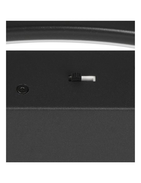 Plafonnier LED DARVIN 34 W 4 500 lm, variateur DIP Switch 2 300 + 3 000 + 4 000 K IP20 Noir