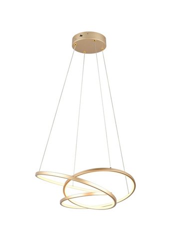 Lámpara de techo LED DARVIN pequeña, 34W 4500lm, regulable DIP SWITCH 2300+3000+4000K IP20 Dorado
