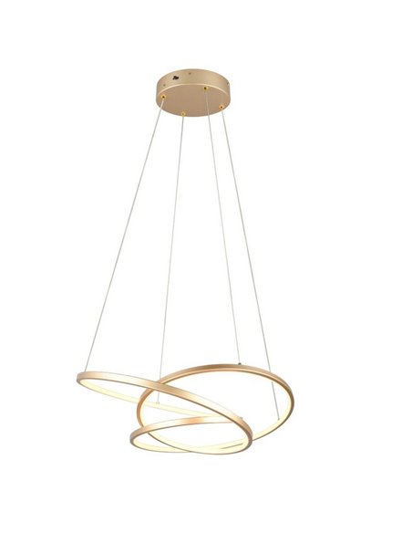 Lámpara de techo LED DARVIN pequeña, 34W 4500lm, regulable DIP SWITCH 2300+3000+4000K IP20 Dorado
