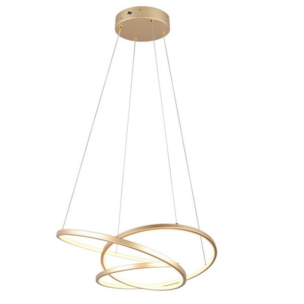 Lámpara de techo LED DARVIN pequeña, 34W 4500lm, regulable DIP SWITCH 2300+3000+4000K IP20 Dorado