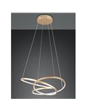 Lámpara de techo LED DARVIN pequeña, 34W 4500lm, regulable DIP SWITCH 2300+3000+4000K IP20 Dorado