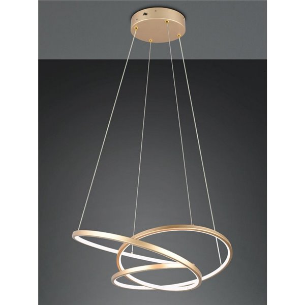 Luminária de teto pequena de LED DARVIN, 34W 4500lm, DIP SWITCH regulável 2300+3000+4000K IP20 dourada