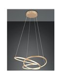 Lámpara de techo LED DARVIN pequeña, 34W 4500lm, regulable DIP SWITCH 2300+3000+4000K IP20 Dorado