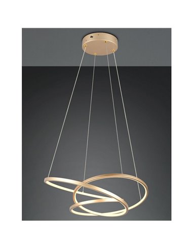 Lámpara de techo LED DARVIN pequeña, 34W 4500lm, regulable DIP SWITCH 2300+3000+4000K IP20 Dorado