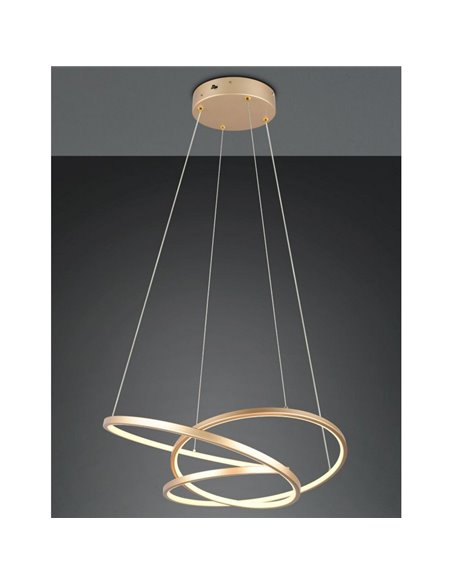 Lámpara de techo LED DARVIN pequeña, 34W 4500lm, regulable DIP SWITCH 2300+3000+4000K IP20 Dorado