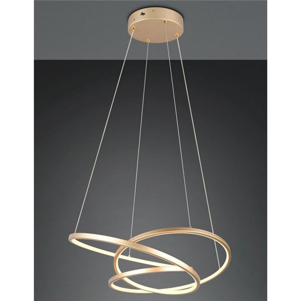 Luminária de teto pequena de LED DARVIN, 34W 4500lm, DIP SWITCH regulável 2300+3000+4000K IP20 dourada