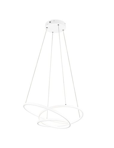 Luminária pendente de LED DARVIN 34W 4500lm, pequena, 64 cm de largura, regulável 2300+3000+4000K IP20 branca