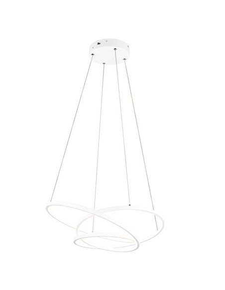 Luminária pendente de LED DARVIN 34W 4500lm, pequena, 64 cm de largura, regulável 2300+3000+4000K IP20 branca