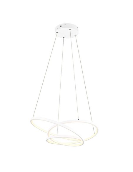 Lámpara colgante LED DARVIN 34W 4500lm, pequeña 64cm ancho, regulable 2300+3000+4000K IP20 Blanco
