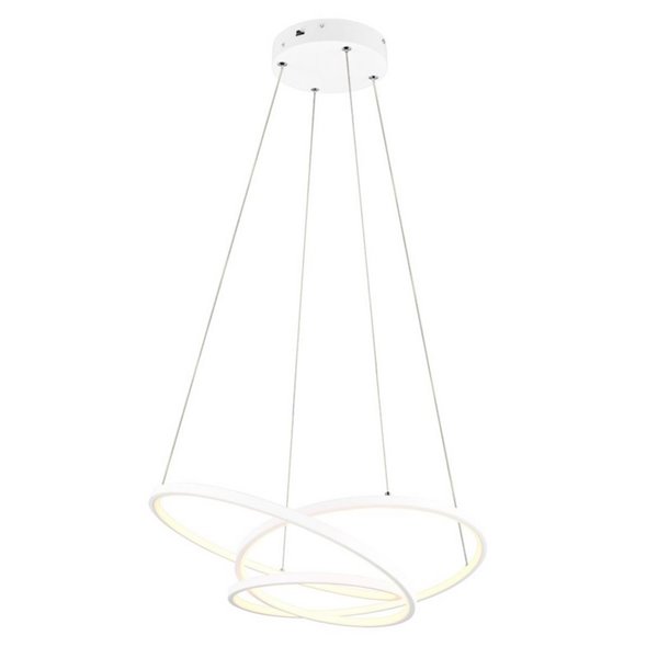 Lámpara colgante LED DARVIN 34W 4500lm, pequeña 64cm ancho, regulable 2300+3000+4000K IP20 Blanco