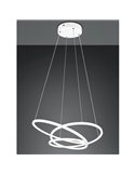 Lámpara colgante LED DARVIN 34W 4500lm, pequeña 64cm ancho, regulable 2300+3000+4000K IP20 Blanco
