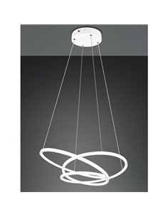 Luminária pendente de LED DARVIN 34W 4500lm, pequena, 64 cm de largura, regulável 2300+3000+4000K IP20 branca 2