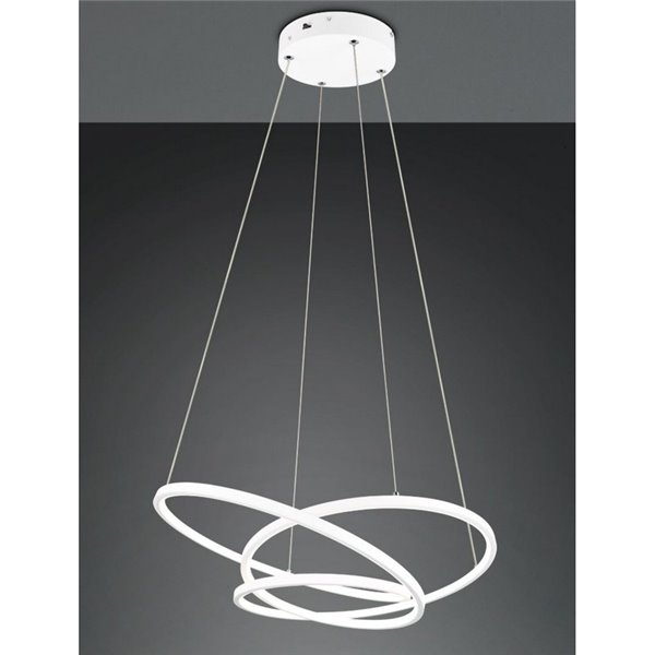 Lámpara colgante LED DARVIN 34W 4500lm, pequeña 64cm ancho, regulable 2300+3000+4000K IP20 Blanco