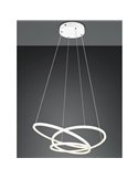 Luminária pendente de LED DARVIN 34W 4500lm, pequena, 64 cm de largura, regulável 2300+3000+4000K IP20 branca