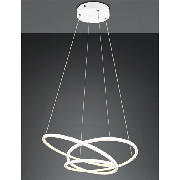 Suspension LED DARVIN 34 W 4 500 lm, petite taille 64 cm de large, intensité variable 2 300 + 3 000 + 4 000 K IP20 Blanc